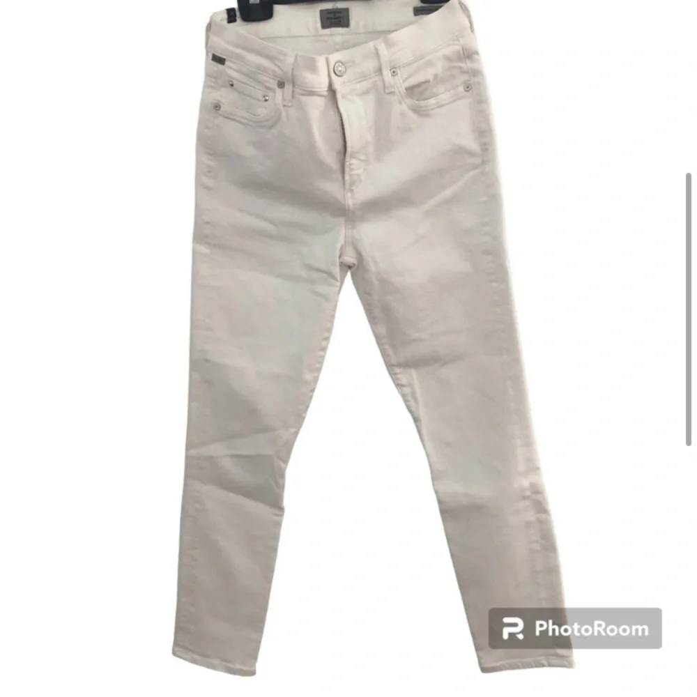 Citizens of  Humanity Rocket Crop White High Rise Skinny Jeans - Picture 2 of 10